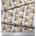 thumbnail image 2 of Soimoi Polyester Crepe Fabric Leaves,Laceleaf & Lupine Floral Print Fabric by Yard 52 Inch Wide, 2 of 3