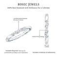 thumbnail image 5 of Rosec Jewels Natural Diamond Eternity Ring - HI-SI Quality - April Birthstone Ring, 18K White Gold, US 9.50, 5 of 6