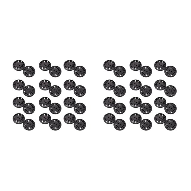 Ounissouiy 50 piezas botón de Hallow portátil Color sólido decorativo DIY abrigo de viento chaqueta sujetador accesorios negro Negro 2piezas