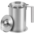 thumbnail image 1 of 304 Stainless Steel Grease Strainer and Container - 1.8 L/1.9 Quart Large Oil Storage Pot Grease Keeper with Dust-Proof Lid & Easy Grip Handle - for Bacon, Kitchen Cooking or Frying Oil, 1 of 6