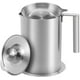 thumbnail image 1 of Sumerflos All 304 Colador y recipiente de grasa de acero inoxidable - 1.8 L/1.9 Quart Olla de almacenamiento de aceite grande con tapa a prueba de polvo y mango de fácil agarre - para tocino, cocina o aceite para freír Ormromra WMPH-562-2, 1 of 6