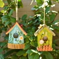 thumbnail image 2 of QHUDLV Resin Hanging Bird House, Outdoor Decorative Birdhouse for Garden, 2 of 9