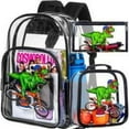 thumbnail image 5 of AGSDON 3PCS Clear Backpack for Boys, Dinosaur Transparent Bookbag Heavy Duty, See Through School Bag for Kids Elementary Preschool, 5 of 10