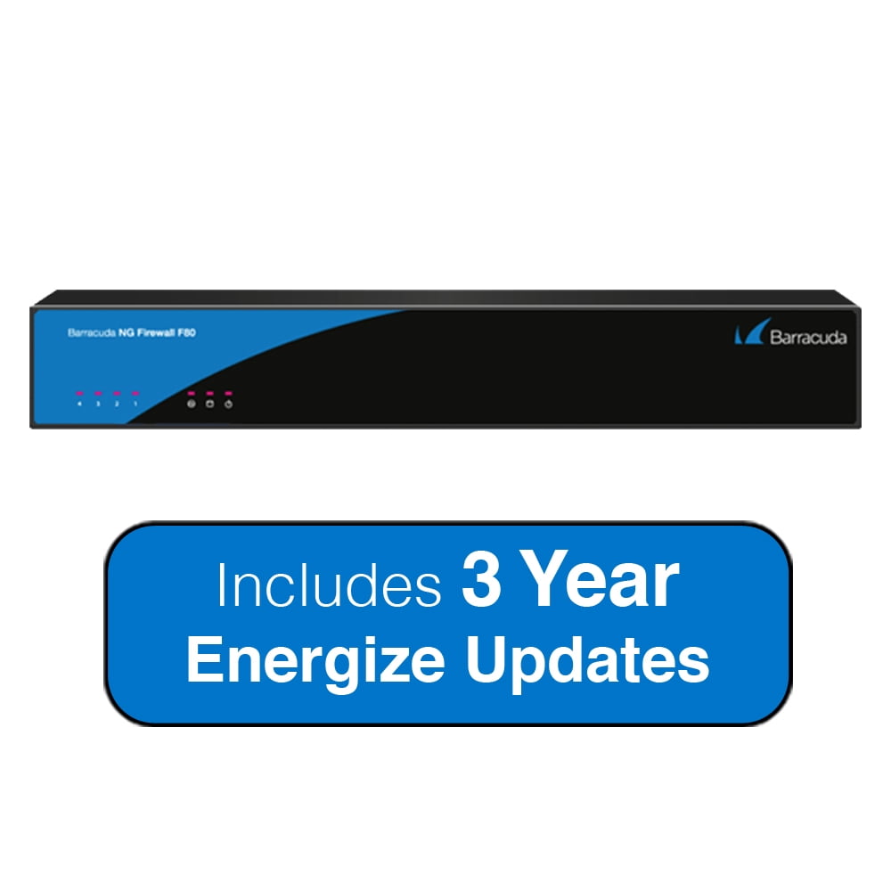 Barracuda Networks NG Firewall F80 with 4x GbE Ports, Up to 1.35 Gbps Firewall Throughput Includes 3 Year Energize... by Barracuda Networks