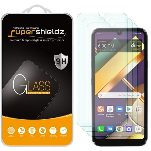 [3-Pack] Supershieldz for LG Premier Pro Plus (L455DL) Tempered Glass Screen Protector, Anti-Scratch, Anti-Fingerprint, Bubble Free