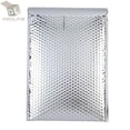 thumbnail image 3 of 100 #000 Glamour Metallic Silver Poly Bubble Mailers Envelopes 4x8 Extra Wide, 3 of 3
