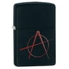 Zippo Anarchy Symbol Black Matte Pocket Lighter