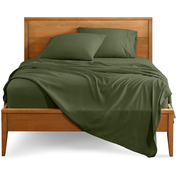 Bare Home Queen Sheet Set - Luxury 1800 Ultra-Soft Microfiber Bed Sheets - Double Brushed - Deep Pockets - Easy Fit - 4 Piece Set - Bedding Sheets & Pillowcases (Queen, Grey)