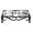 Black2, variant on BNHHNB Wrought Iron Elevated Dog & Cat Feeder - 2 Stainless Steel Bowls - Raised Bowls for Pets - Heavy Duty Iron Stand - Medium Size