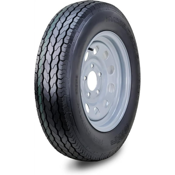 Free Country Trailer Tire Wheel Assembly ST205/75D15 6-Ply C 101L 5 Lug on 5" PCD Silver Mod Rim