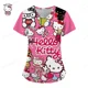 thumbnail image 5 of Uniformes médicos de estilo playero para mujer, Tops de enfermera con estampado de dibujos animados de Hello Kitty, ropa de manga corta para novio y mascota, 5 of 7
