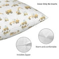 thumbnail image 3 of Fuzoiu Dump Truck Print Square Pillow Cover,Hidden Zipper Design,Luxury Square Pillow Case, Throw Pillow,Couch Cushion-20"x20", 3 of 7