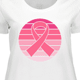 thumbnail image 4 of Inktastic Breast Cancer Pink Ribbon Retro Women's Plus Size T-Shirt, 4 of 5