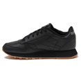 thumbnail image 3 of Zapatillas Reebok Classic Leather Kids negras con suela gum, talle 6.5 para niños grandes, 3 of 6