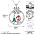 thumbnail image 3 of Beautlace 925 Sterling Silver Christmas Tree Snowman Snowflake Jingle Bell Christmas Necklace,Cute Santa Claus Snowman Pendant Necklace for Women Christmas Jewelry Gifts for Families Friends, 3 of 7
