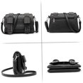 thumbnail image 3 of Bags Studded Skull Messenger Bag For Women Vegan Leather Punk Chain Crossbody Gothic Rivet Black 9.84 X 6.69 X 1.97 In, 3 of 5