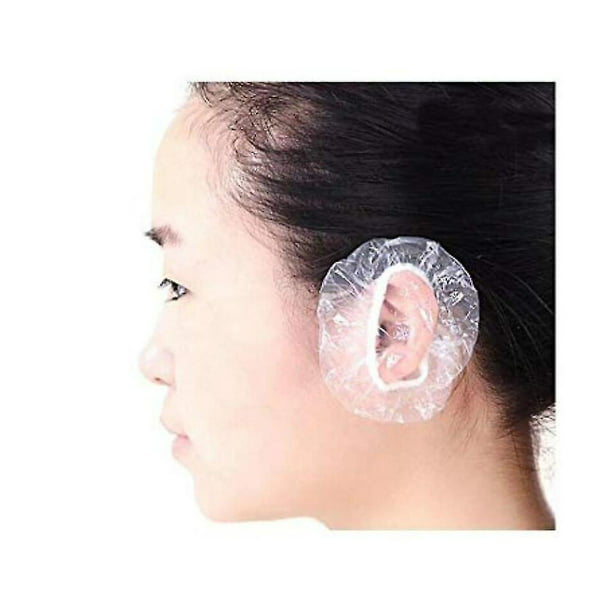 Cache-oreilles 100pcs cache-oreilles transparents jetables
