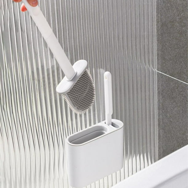 Cepillo para inodoro de silicona para uso en el baño Cepillo Cepillo Cabezal de cepillo Set de limpieza para el hogar