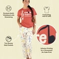 thumbnail image 6 of Lazy One Women's Pajama Set, Short Sleeves with Cute Prints, Relaxed Fit, Treble Maker, 6 of 7