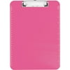 Sparco 9" x 12" Low-Profile Plastic Clipboard, Neon Pink