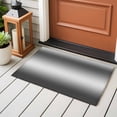 thumbnail image 5 of Gradient Gray Washable Small Entryway Area Rugs 2'x3', Modern Minimalist Black Gray Ocean Beach Low Pile Throw Rug Non-Slip Sturdy Edge Binding Carpet for Front Door Floor Room Entry, 5 of 9
