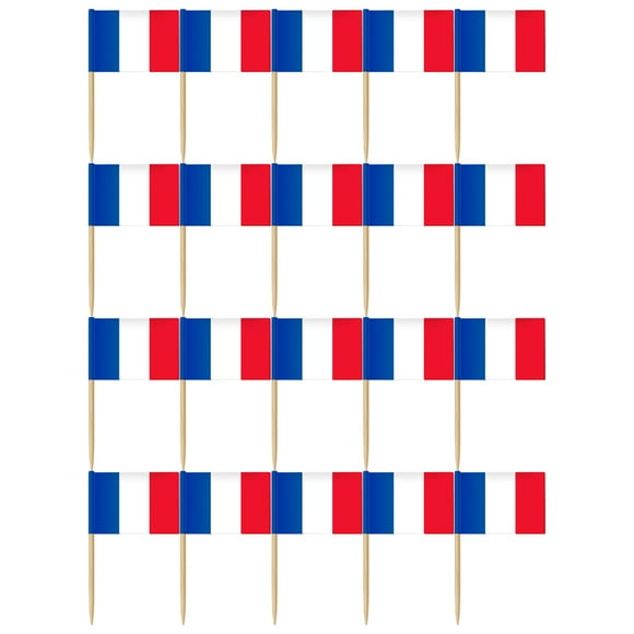 KAKOWELY 200 Pcs Cocktails Décoratifs Cure-Dents Fruits Jetables Drapeau Alimentaire, 2.56"X1.38"X0.08 Pouces