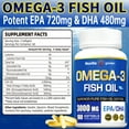 thumbnail image 7 of Fish Oil 3000mg Supplement, Omega 3 Fish Oil for Healthy Heart Support 180 Softgels, 60 Day Supply, 7 of 7