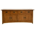 thumbnail image 2 of Crafters and Weavers Mission 4 Door 4 Drawer Oak Sideboard - Cherry, 2 of 3