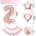 thumbnail image 3 of 2 Globos Cumpleaños Niña Oro Rosa 2 Años ER Decoración Fiesta Cumpleaños, 3 of 5