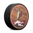 thumbnail image 1 of Logan Cooley Signed Arizona Coyotes Stitch Design Hockey Puck, 1 of 2