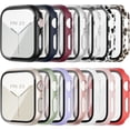 thumbnail image 1 of 14 Pack Case with Tempered Glass Screen Protector for Apple Watch 38mm Series 3/2/1, Slim Guard Bumper Full Coverage Hard PC Protective Cover HD Ultra-Thin Cover for iWatch 38mm Accessories, 1 of 5