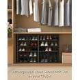 thumbnail image 3 of Brown Shoe Rack,Wooden Shoe Organizer Storage with Adjustable Shelfs for Entryway&Living Room, 3 of 6