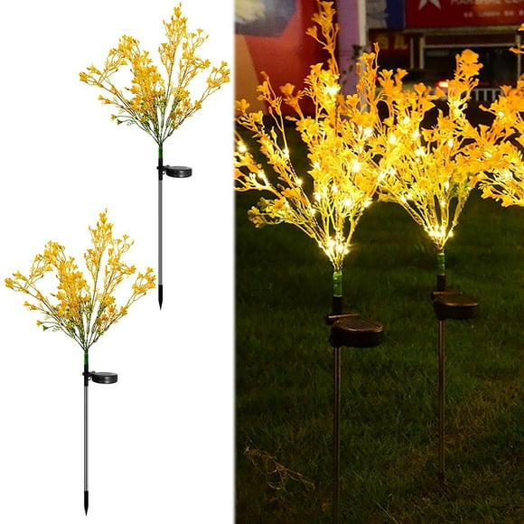Lámpara solar de jardín para exteriores con semillas de colza, lámpara solar de pie para jardín