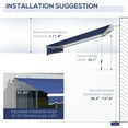 thumbnail image 6 of Homiyad Retractable Patio Awning 13x8 Ft UV-Resistant Cranking Sunshield in Midnight Blue | Aosom.com, 6 of 8