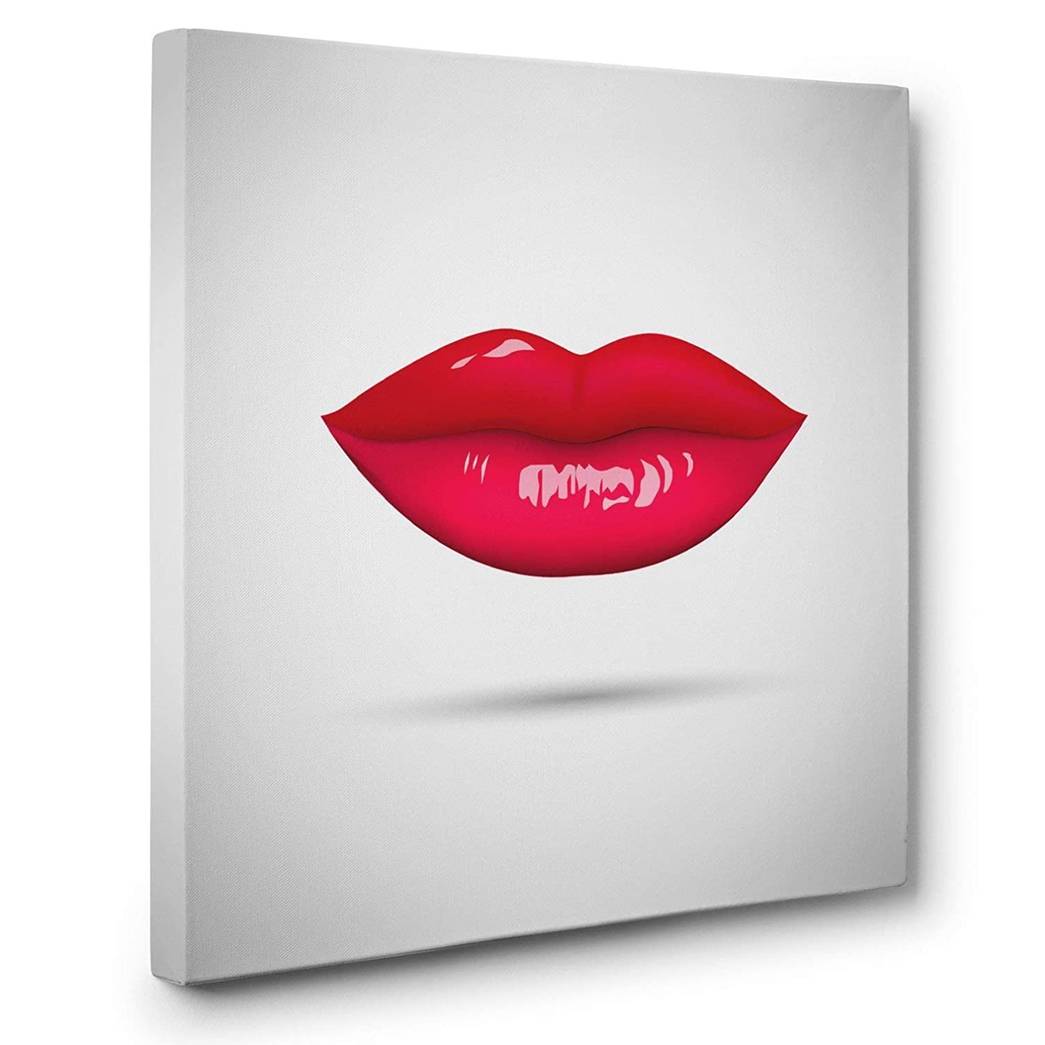 Realistic Red Lips CANVAS Wall Art Home 