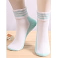 thumbnail image 5 of Women's Breathable Cotton Anklet Socks - Plaid Bottom, Assortment 99 - 4prs, 5 of 6