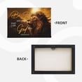 thumbnail image 3 of Be Still and Know That I Am God Framed Canvas Wall Art – Majestic Lion with Crown of Thorns, Psalm 46:10 Inspirational Christian Wall Art, Powerful Faith Decor for Home Office, 3 of 8