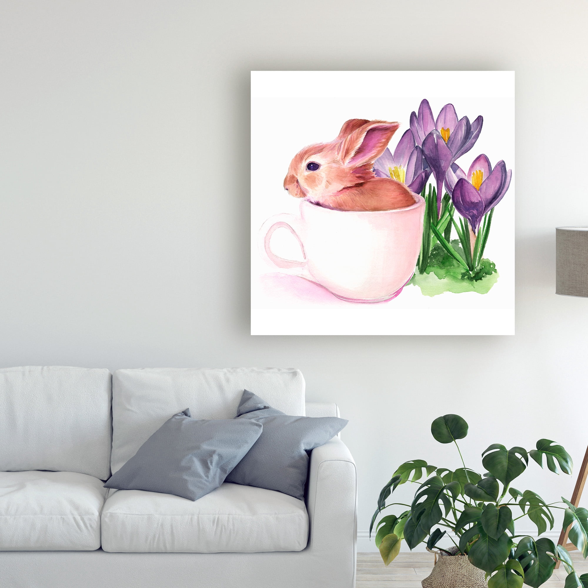 Trademark Fine Art 'Bunny Crossing I' Canvas Art by Jennifer Paxton Parker