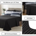 thumbnail image 3 of Davulos 7 Piece Bed in a Bag Stripe Comforter Set Queen Size White Grey Navy Patchwork Striped Comforter and Sheet Set, All Season Soft Microfiber Complete Bedding Sets, 3 of 7