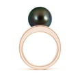thumbnail image 2 of Angara Solitaire Tahitian Cultured Pearl Double Shank Ring in 14K Rose Gold for Women | June Birthstone Jewelry for Her, 2 of 8
