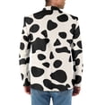 thumbnail image 2 of Uorisanigo Cow Print Casual Blazer for Men Soft One Button Mens Casual Blazers Regular Fit Long Sleeve Breathable Lightweight Sport Coats Stretch Stylish for Men Size M, 2 of 6
