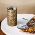 thumbnail image 3 of 20oz Coffee Tumblers Yellow and Brown Of Cheetah Print Stainless Steel Vacuum Insulated Travel Tumbler Coffee Cups Mug with Lid and Straw with Cleaning Brush for Cold & Hot Drinks, 3 of 5