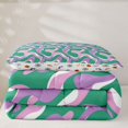 thumbnail image 5 of Feelyou Hippie Swirl Twin Comforter Sets, Boho Abstract Bedding Set, Pink Green, Halloween Reversible, 2pcs, 1 Comforter and 1 Pillowcase, 5 of 7