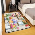 thumbnail image 2 of Erosebridal Spring Graden Rugs For Bedroom 5x7,Butterfly Living Room Decor,Floral Flower Room Decoration, 2 of 5