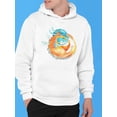 thumbnail image 2 of Sleeping Dragon Watercolor Hoodie Men -Image by Shutterstock, Male Medium, 2 of 4