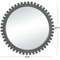 thumbnail image 3 of DecMode 35" x 35" Black Wall Mirror with Beaded Detailing, 3 of 11