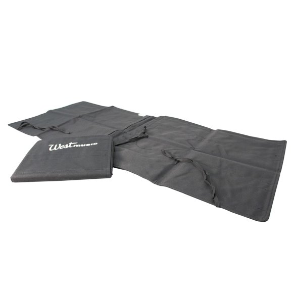 West Music WMBB1 Orff Bar Storage Bag Set - Set of 2 Padded Bags for Xylophone/Metallophone Bars, with 8 Protective Sleeves Each, Roll-up Design with Tie Closures for Safe Transport & Storage