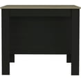 thumbnail image 3 of TUHOME Cala 3-Shelf Wooden Casual Kitchen Island, Black Base/Light Oak Top, 3 of 10