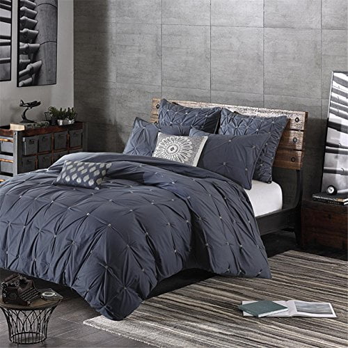 Inkivy Masie 3 Piece Duvet Cover Mini Set Navy Fullqueen