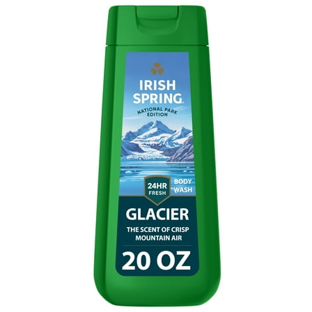Limited Edition Irish Spring Glacier Moisturizing Body Wash for Men, 24-hour Fresh, Face and Body Wash, Men’s Body Wash, Paraben Free, Crisp Mountain Air Scent, 20 fl oz Bottle